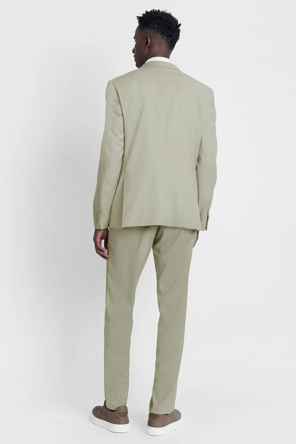 COSTUME SUPER SLIM DE POLIÉSTER E VISCOSE COM ELASTANO AREIA