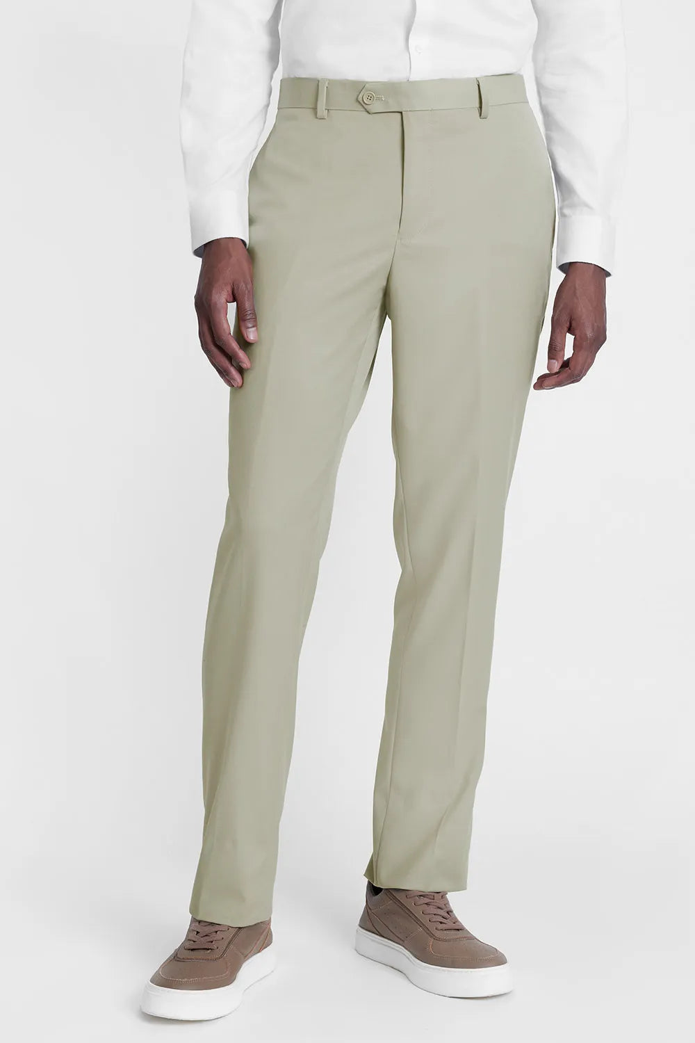 COSTUME SUPER SLIM DE POLIÉSTER E VISCOSE COM ELASTANO AREIA