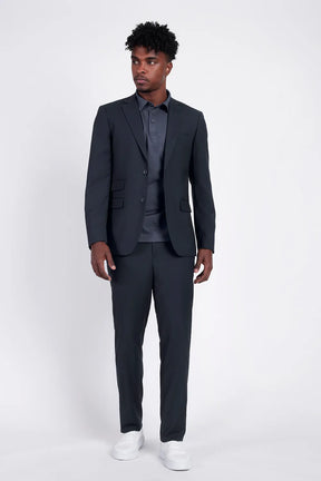 COSTUME SUPER SLIM DE POLIÉSTER E VISCOSE COM ELASTANO AZUL