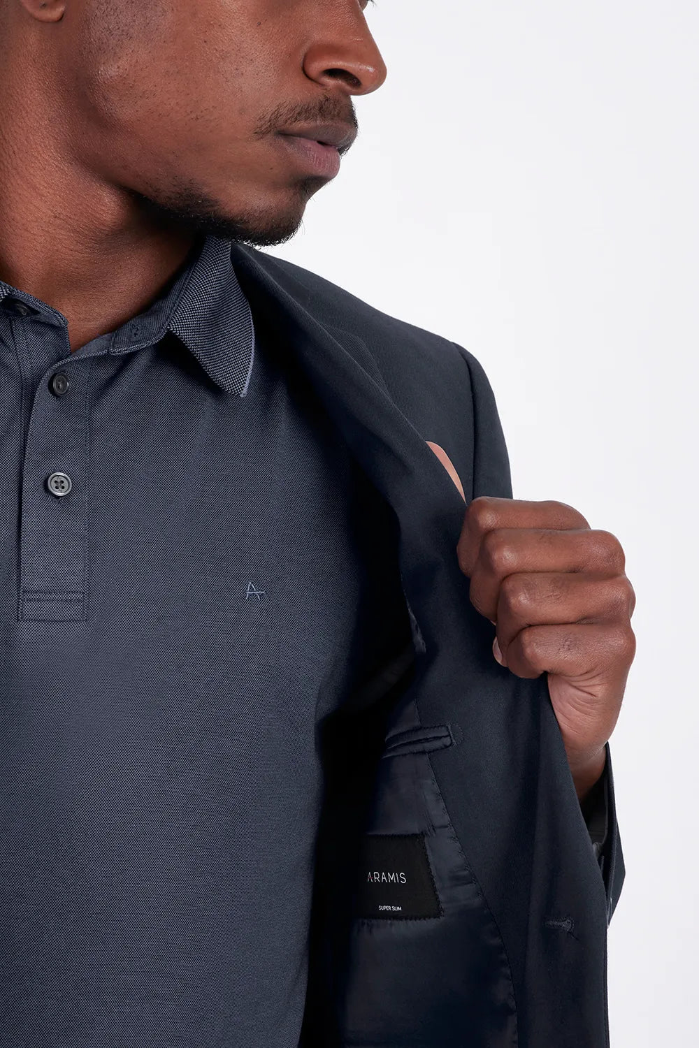 COSTUME SUPER SLIM DE POLIÉSTER E VISCOSE COM ELASTANO AZUL