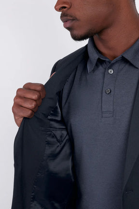 COSTUME SUPER SLIM DE POLIÉSTER E VISCOSE COM ELASTANO AZUL