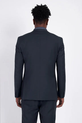 COSTUME SUPER SLIM DE POLIÉSTER E VISCOSE COM ELASTANO AZUL