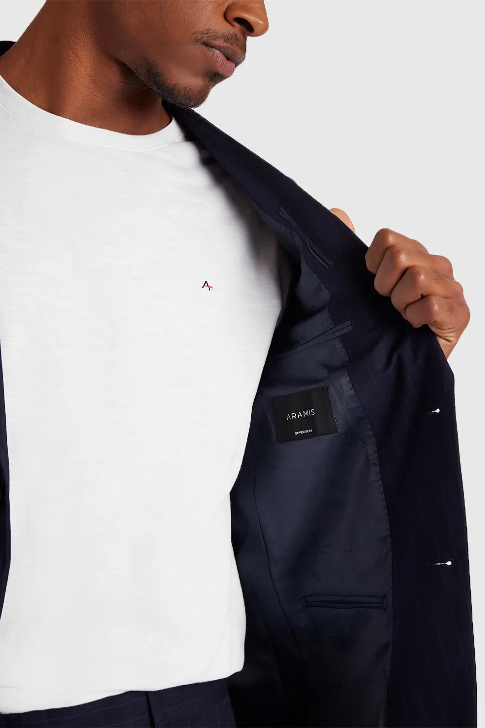 COSTUME RISCA DE GIZ SUPER SLIM MARINHO