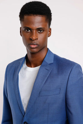 COSTUME LÃ SUPER SLIM FALSO LISO AZUL