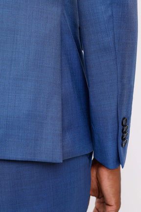 COSTUME LÃ SUPER SLIM FALSO LISO AZUL