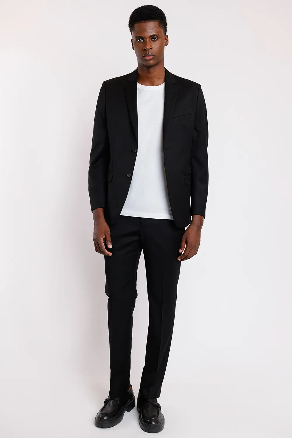 COSTUME LÃ SUPER SLIM FALSO LISO PRETO