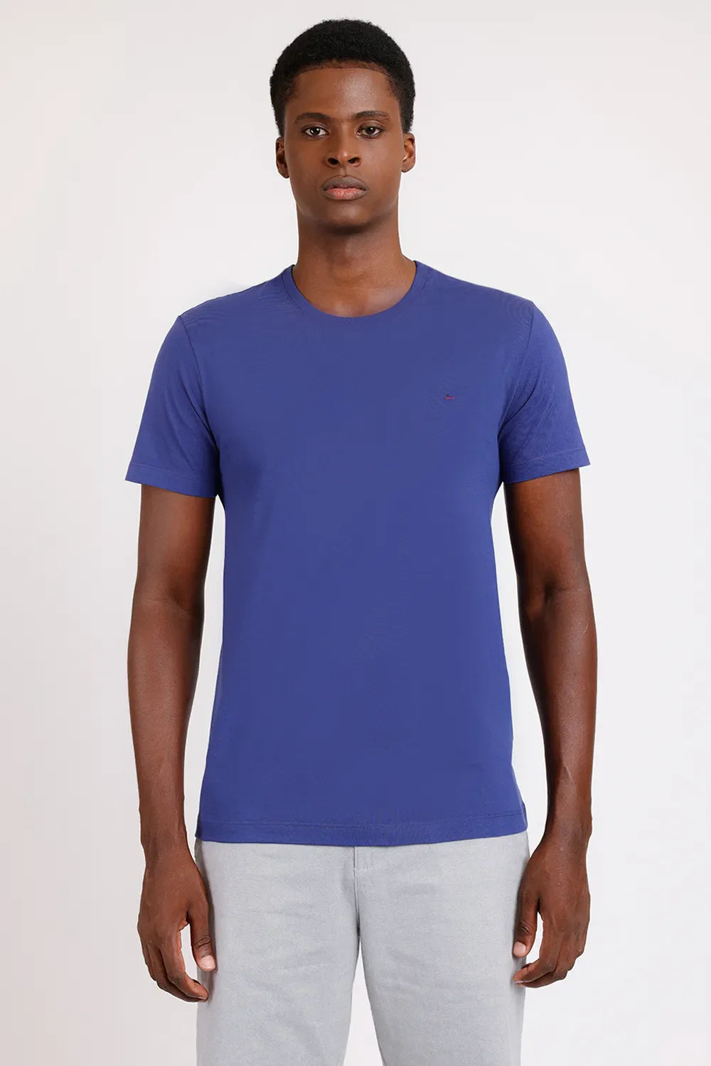 CAMISETA MANGA CURTA BORDADO AZUL BIC