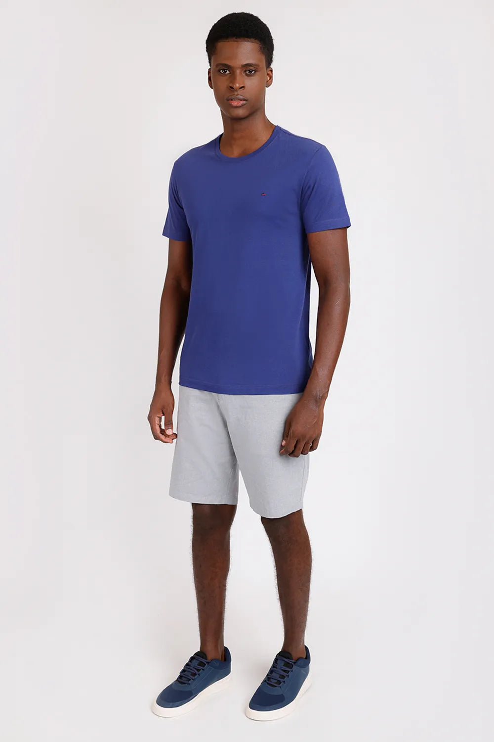 CAMISETA MANGA CURTA BORDADO AZUL BIC