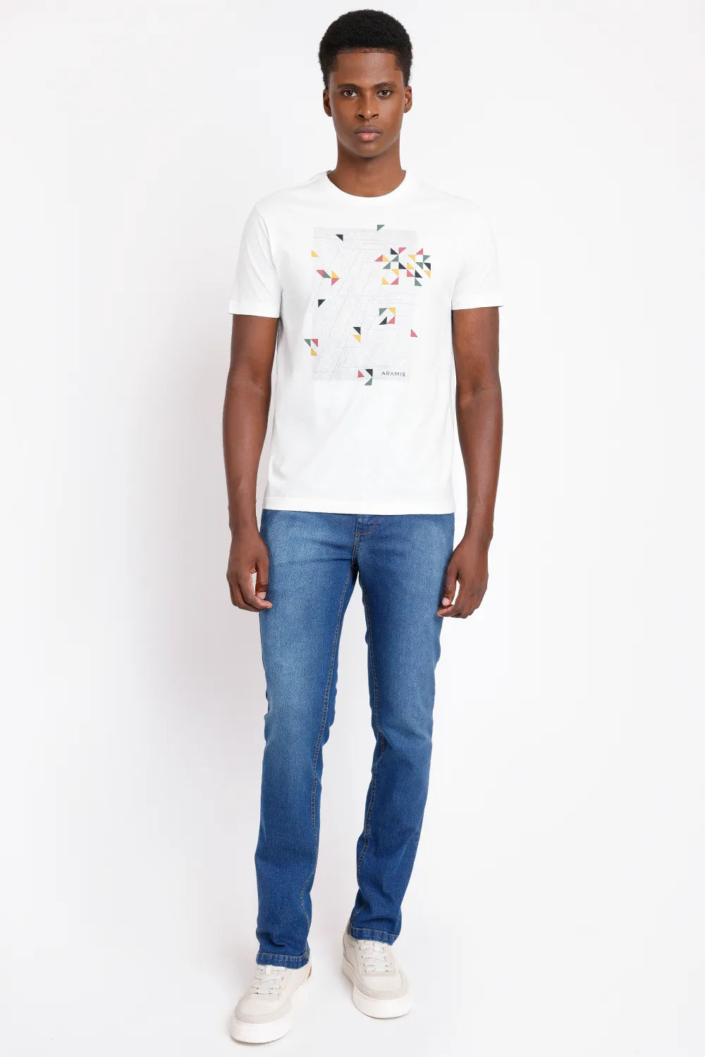 CAMISETA MANGA CURTA TRIANGLE OFF WHITE