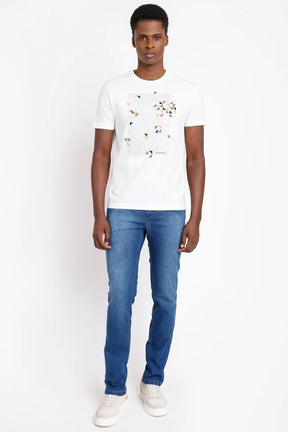 CAMISETA MANGA CURTA TRIANGLE OFF WHITE