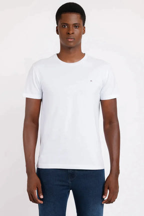 CAMISETA MANGA CURTA MAQUINETADA BRANCO