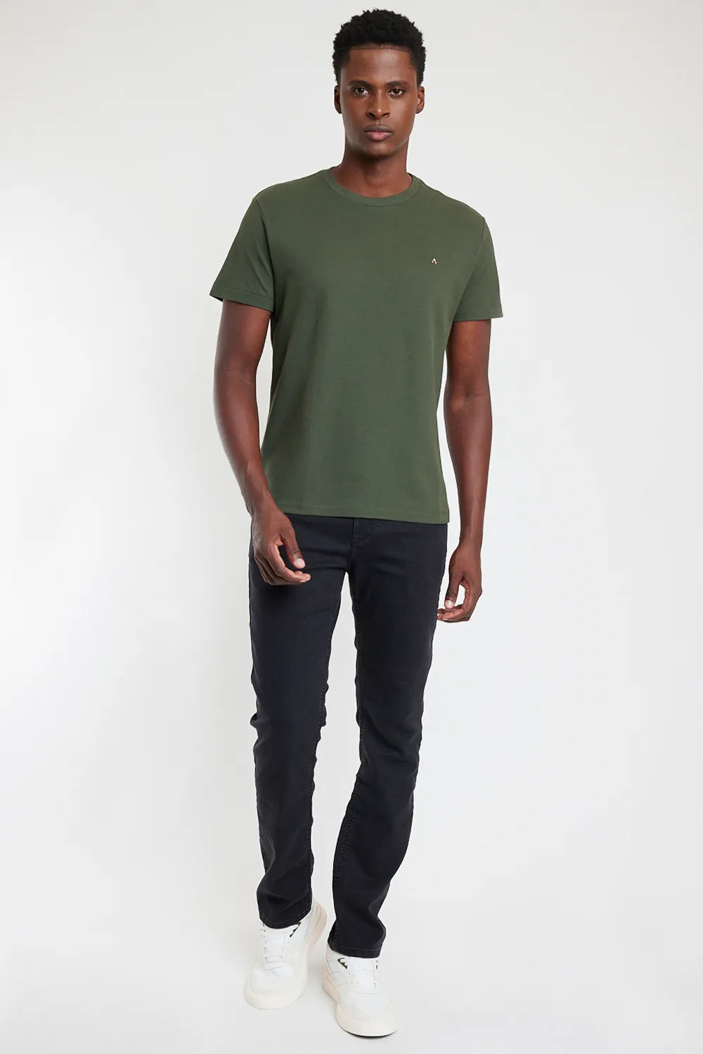 CAMISETA MANGA CURTA PIQUET VERDE MILITAR