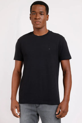 CAMISETA MANGA CURTA SUEDINE CANELADO LISO