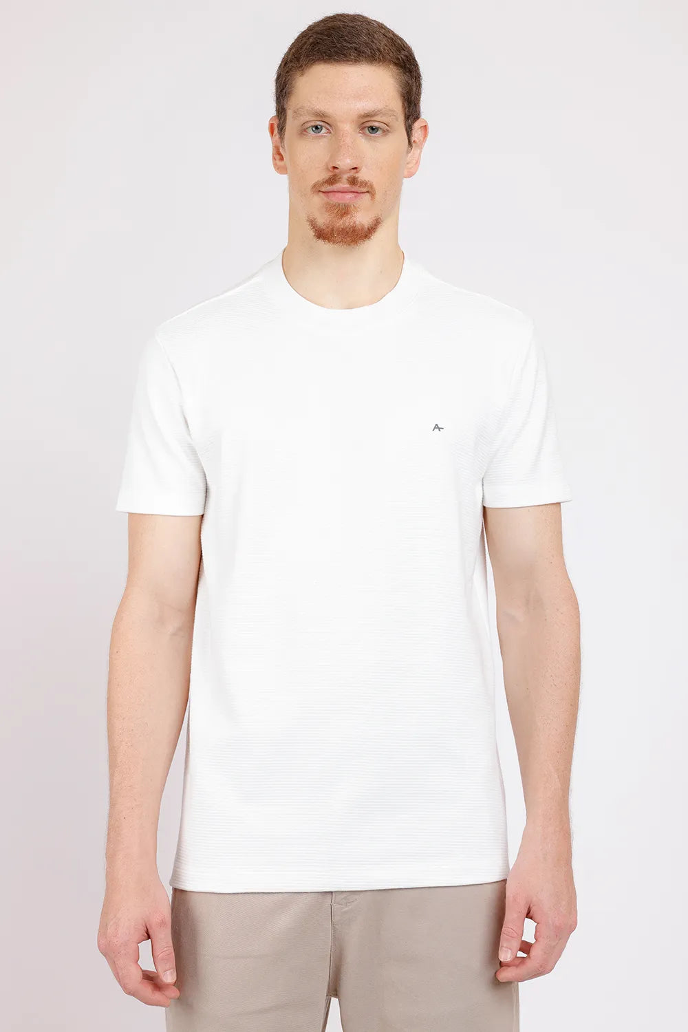 CAMISETA MANGA CURTA SUEDINE CANELADO LISO