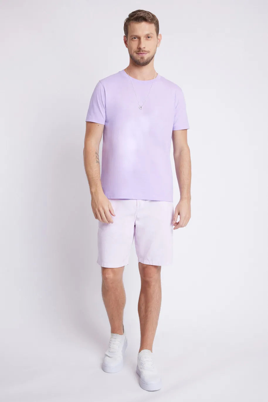 CAMISETA DE ALGODÃO PERUANO PREMIUM LILAS
