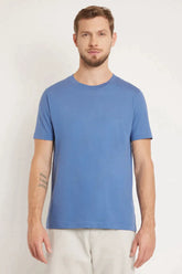 CAMISETA DE ALGODÃO PERUANO PREMIUM AZUL