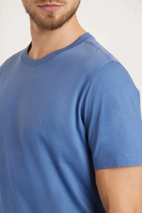 CAMISETA DE ALGODÃO PERUANO PREMIUM AZUL