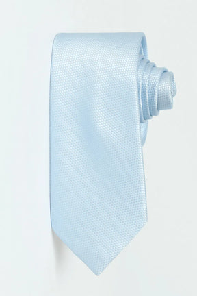 GRAVATA JACQUARD SEDA TEXTURA AZUL CLARO