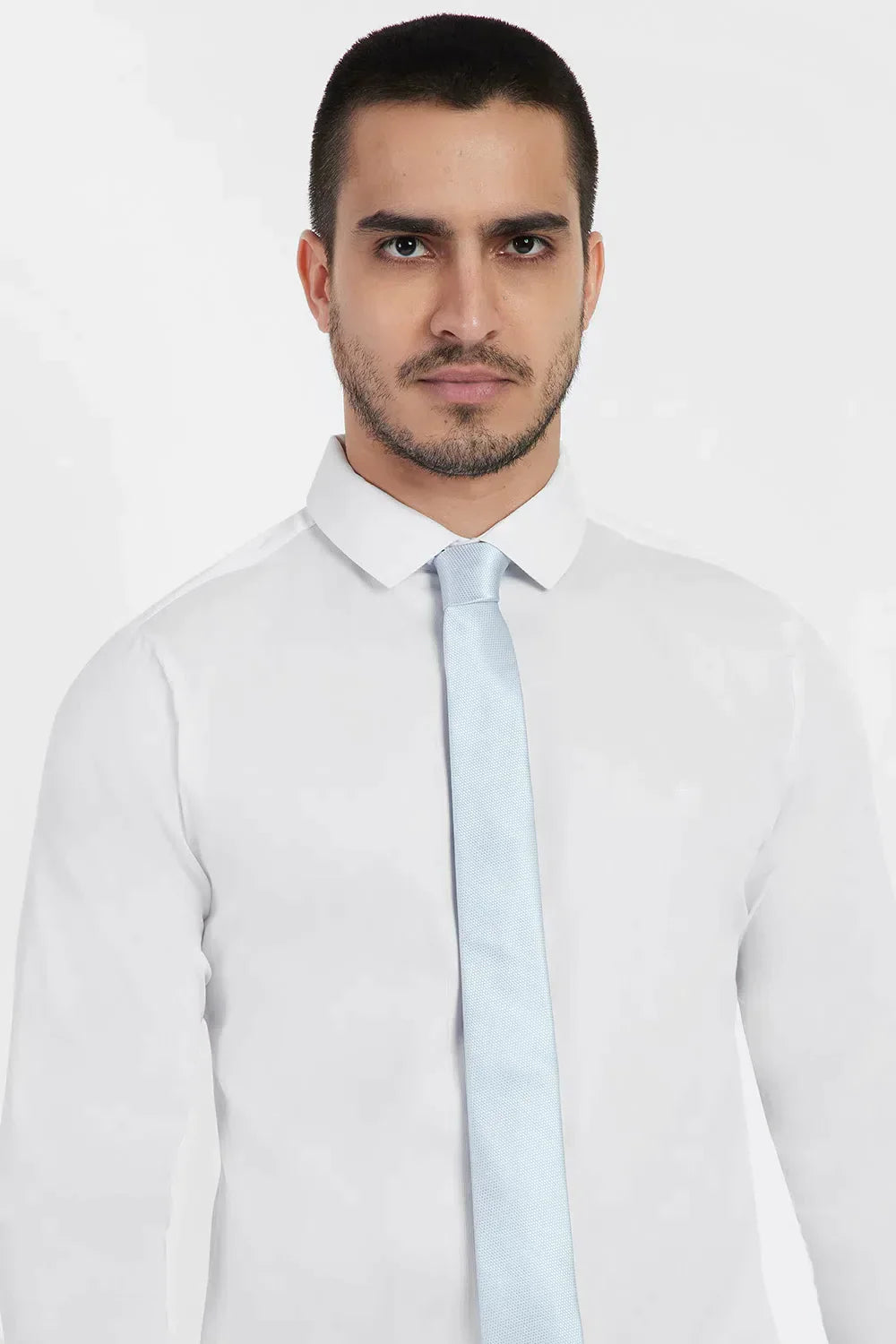 GRAVATA JACQUARD SEDA TEXTURA AZUL CLARO