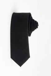 GRAVATA JACQUARD DE SEDA TEXTURA PRETO