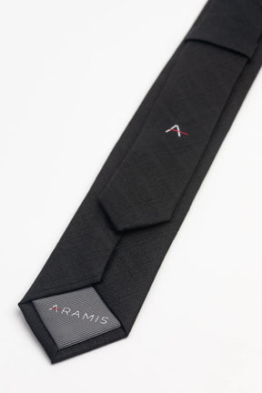 GRAVATA JACQUARD DE SEDA TEXTURA PRETO