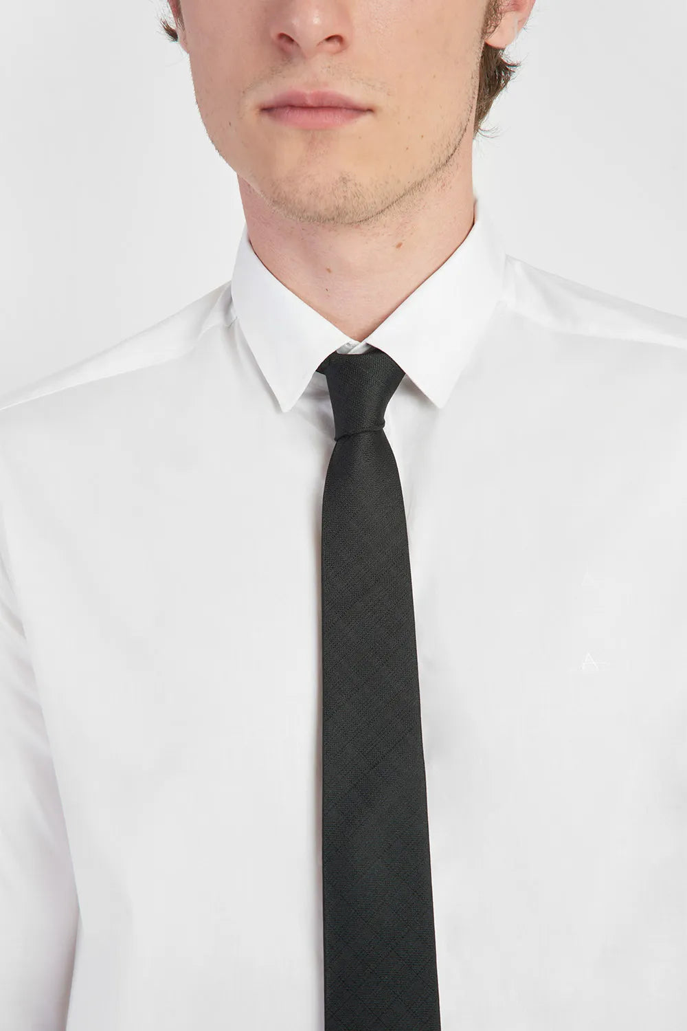 GRAVATA JACQUARD DE SEDA TEXTURA PRETO