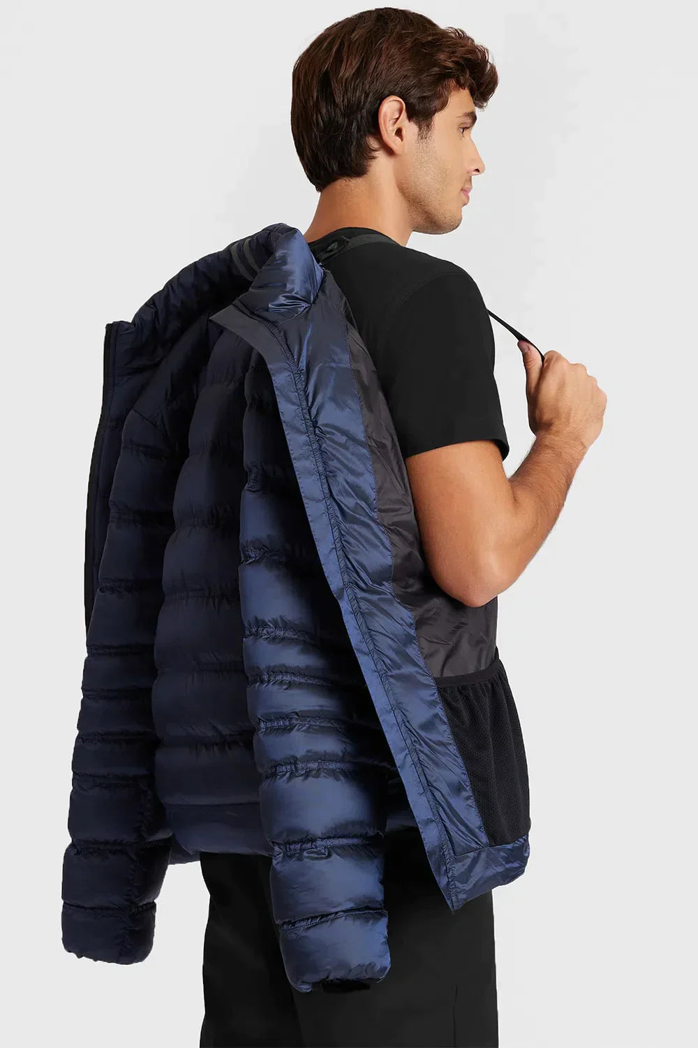 JAQUETA PUFFER LIQUID REPELLER ECO MARINHO