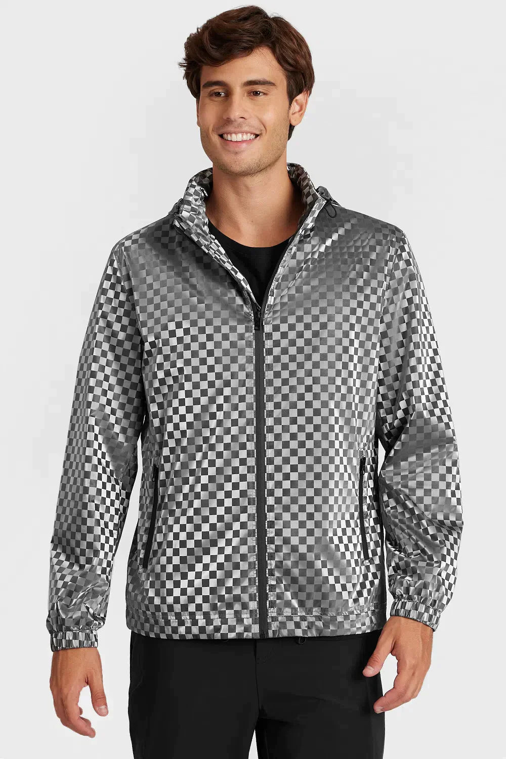 JAQUETA CORTA VENTO SQUARE LIQUID REPELLER PRETO