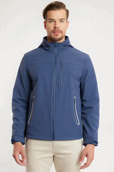 JAQUETA NYLON CAPUZ RETRATIL LIQUID REPELLER ALUMINIO