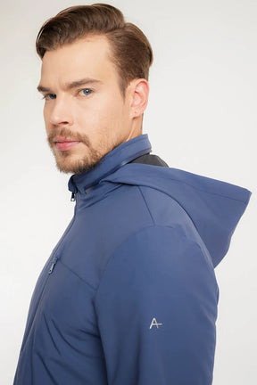 JAQUETA NYLON CAPUZ RETRATIL LIQUID REPELLER ALUMINIO