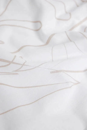 CAMISA REGULAR FLAME FLORLINE BRANCO COM NATURAL