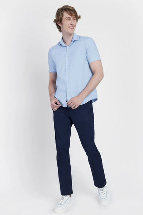 CAMISA REGULAR OXFORD MESCLA AZUL CLARO