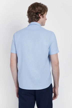 CAMISA REGULAR OXFORD MESCLA AZUL CLARO