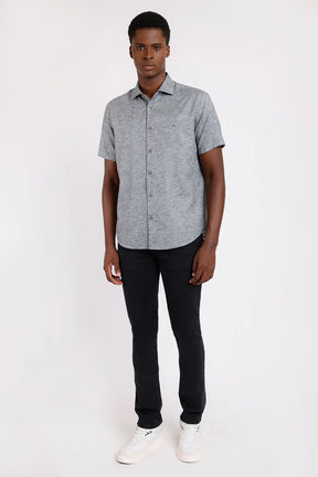 CAMISA REGULAR FLAME HAVANA LISO PRETO