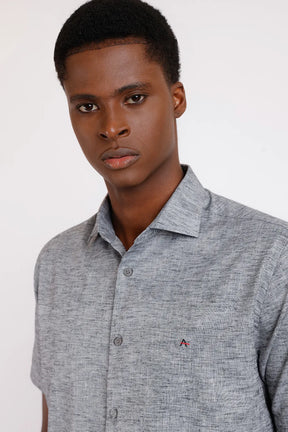 CAMISA REGULAR FLAME HAVANA LISO PRETO