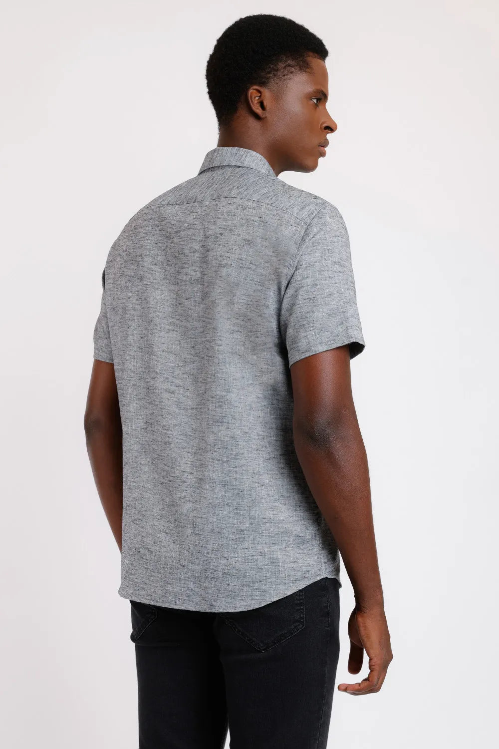 CAMISA REGULAR FLAME HAVANA LISO PRETO