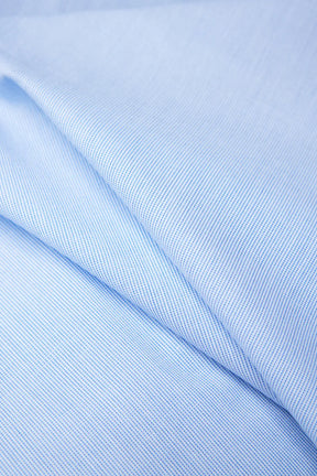 CAMISA MANGA CURTA REGULAR EM TRICOLINE TEXTURIZADO AZUL CLARO