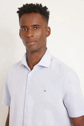 CAMISA REGULAR MANGA CURTA AZUL