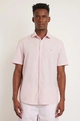 CAMISA REGULAR MANGA CURTA CORAL