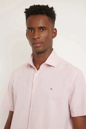 CAMISA REGULAR MANGA CURTA CORAL