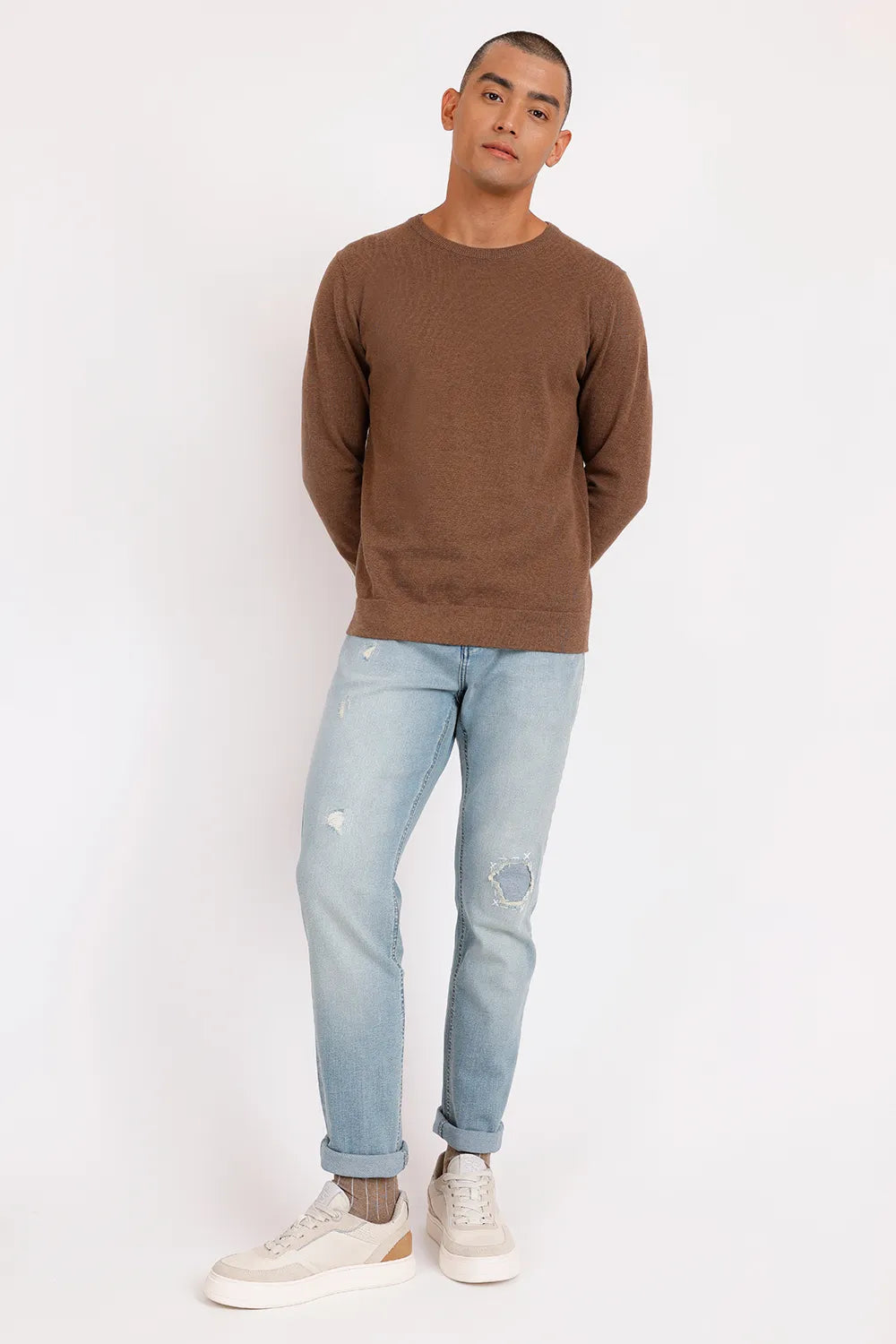 MEIA CANO LONGO MOLINE BEGE