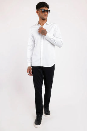 CAMISA SLIM CETIM STRETCH BRANCO