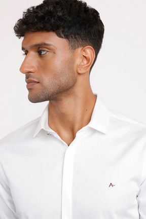 CAMISA SLIM CETIM STRETCH BRANCO