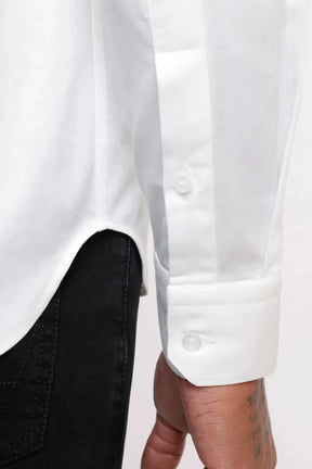 CAMISA SLIM CETIM STRETCH BRANCO