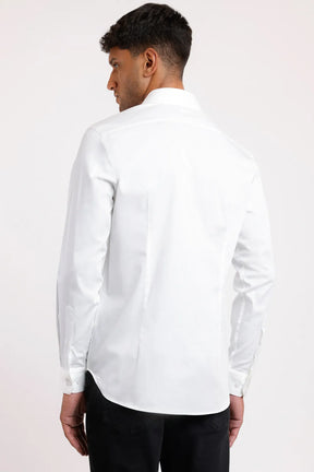 CAMISA SLIM CETIM STRETCH BRANCO