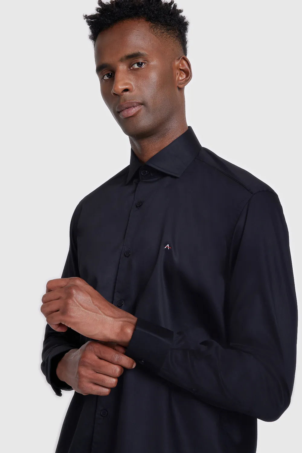 CAMISA SLIM TRICOLINE FIO 60 PRETO