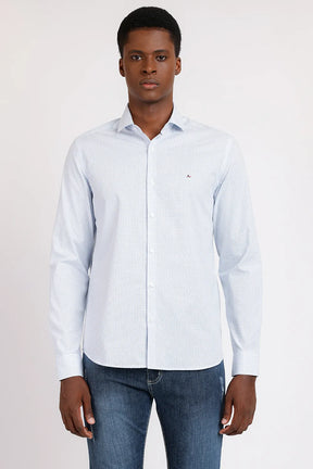 CAMISA REGULAR TRICOLINE XADREZ AZUL CLARO