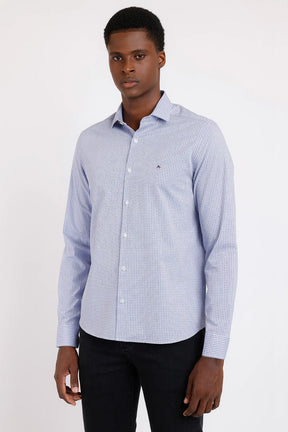 CAMISA REGULAR TRICOLINE XADREZ AZUL