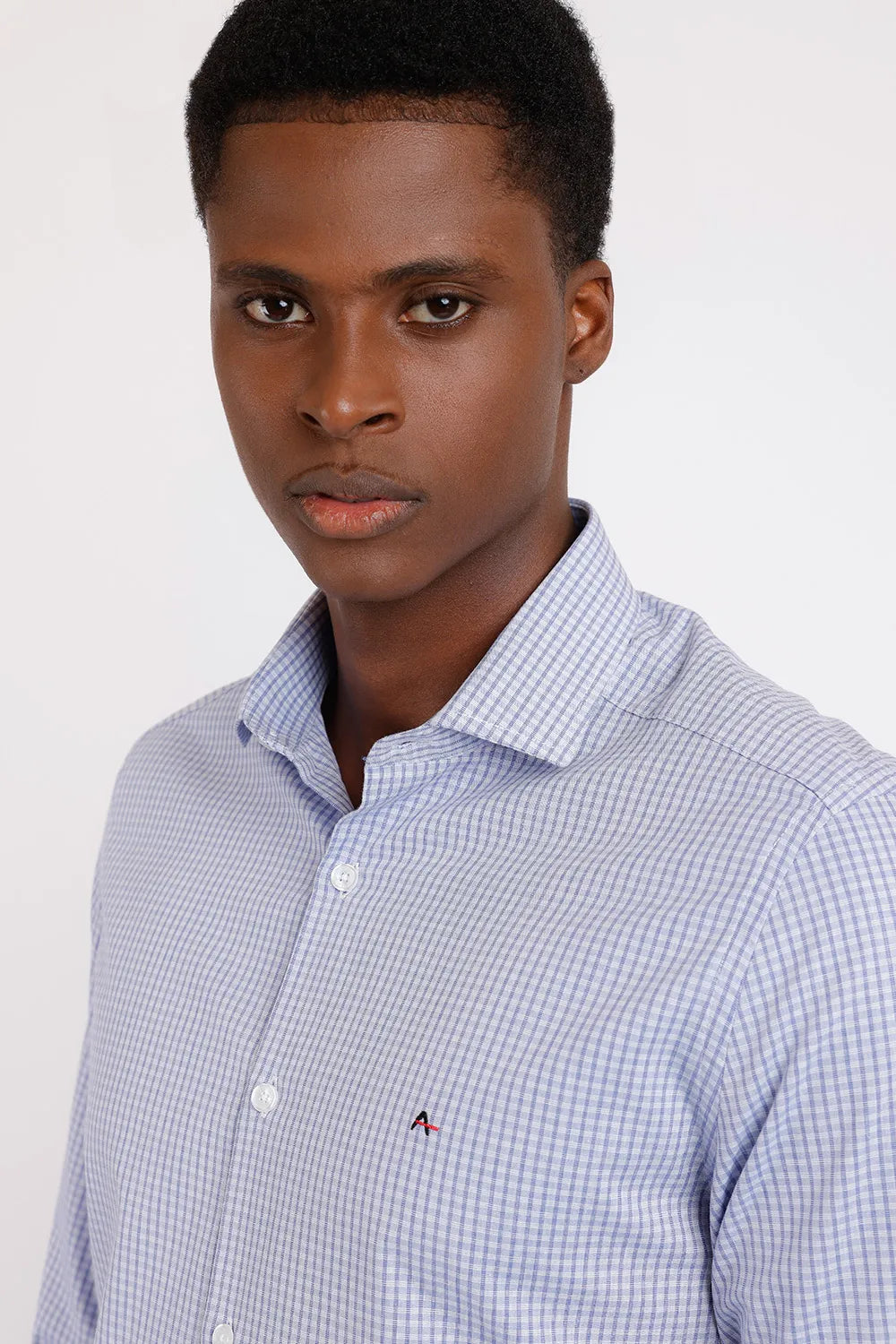 CAMISA REGULAR TRICOLINE XADREZ AZUL