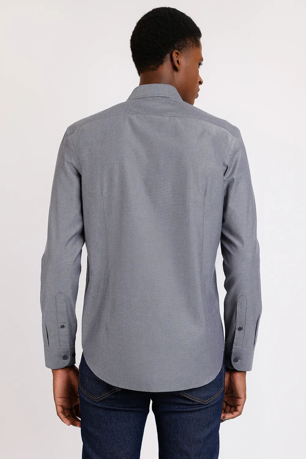 CAMISA SLIM TRICOLINE MAQUINETADO FIO 50 CHUMBO